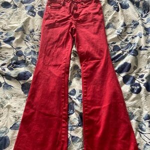 Judy Blue Women's Bold Red Flare Jeans